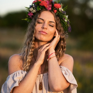 Bézs duplagéz pamut ruha, Goddess ruha - ruha & divat - női ruha - kismamaruha - Meska.hu