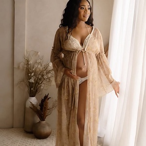 Kimono és horgolt top 2 részes szett kismama fotózásra - Meska.hu