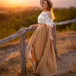 Eden Art Dresses két részes szett, hímzett felső duplagéz szoknyával, Ruha & Divat, Női ruha, Kismamaruha, , MESKA