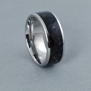 Nemesacél Gyűrű Obszidián Ásvánnyal. Vízálló, Karcálló, Anti-Allergén, Egyedi Megrendelésre! - Meska.hu