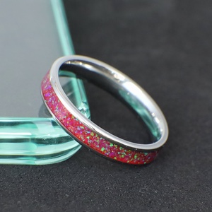 Nemesacél Gyűrű Opállal. Vízálló, Karcálló, Anti-Allergén, Egyedi Megrendelésre! - esküvő - ékszer - karikagyűrű - Meska.hu