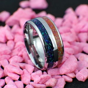 Nemesacél Gyűrű Különféle Opálokkal. Vízálló, Karcálló, Anti-Allergén, Egyedi Megrendelésre! - ékszer - gyűrű - kerek gyűrű - Meska.hu