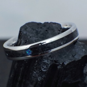 Nemesacél Gyűrű Turmalin Ásvánnyal És Kék Opállal. Vízálló, Karcálló, Anti-Allergén, Egyedi Megrendelésre! - esküvő - ékszer - karikagyűrű - Meska.hu