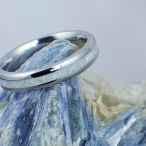 Nemesacél Gyűrű Holdkő És Magnezit Ásványokkal. Vízálló, Karcálló, Anti-Allergén, Egyedi Megrendelésre! - ékszer - gyűrű - kerek gyűrű - Meska.hu