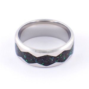 Nemesacél Gyűrű Turmalin Ásvánnyal És Zöld Opállal . Vízálló, Karcálló, Anti-Allergén, Egyedi Megrendelésre! - ékszer - gyűrű - kerek gyűrű - Meska.hu