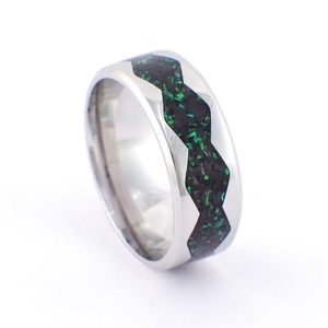 Nemesacél Gyűrű Turmalin Ásvánnyal És Zöld Opállal . Vízálló, Karcálló, Anti-Allergén, Egyedi Megrendelésre! - ékszer - gyűrű - kerek gyűrű - Meska.hu