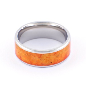 Nemesacél Gyűrű Borostyán Ásvánnyal. Vízálló, Karcálló, Anti-Allergén, Egyedi Megrendelésre! - ékszer - gyűrű - kerek gyűrű - Meska.hu