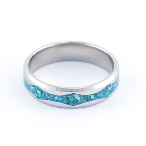 Nemesacél Gyűrű Türkiz, Kianit Ásványokkal És Sötétzöld Opállal. Vízálló, Karcálló, Anti-Allergén, Egyedi Megrendelésre! - ékszer - gyűrű - kerek gyűrű - Meska.hu