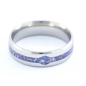 Nemesacél Gyűrű Magnezittel És Levendula Opállal. Vízálló, Karcálló, Anti-Allergén, Egyedi Megrendelésre! - ékszer - gyűrű - kerek gyűrű - Meska.hu