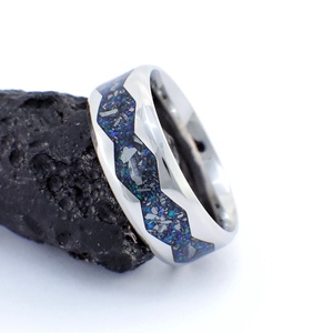 Nemesacél Gyűrű Krizokolla, Antimonit Ásvánnyal És Kék Opállal. Vízálló, Karcálló, Anti-Allergén, Egyedi Megrendelésre! - ékszer - gyűrű - kerek gyűrű - Meska.hu