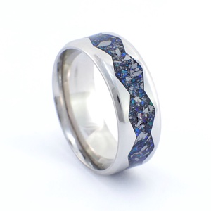 Nemesacél Gyűrű Krizokolla, Antimonit Ásvánnyal És Kék Opállal. Vízálló, Karcálló, Anti-Allergén, Egyedi Megrendelésre! - ékszer - gyűrű - kerek gyűrű - Meska.hu