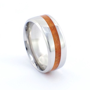 Nemesacél Gyűrű Borostyán Ásvánnyal. Vízálló, Karcálló, Anti-Allergén, Egyedi Megrendelésre!, Ékszer, Gyűrű, Kerek gyűrű, Ékszerkészítés, MESKA