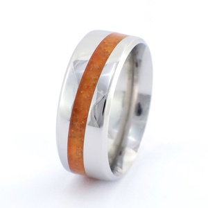 Nemesacél Gyűrű Borostyán Ásvánnyal. Vízálló, Karcálló, Anti-Allergén, Egyedi Megrendelésre! - ékszer - gyűrű - kerek gyűrű - Meska.hu