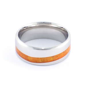 Nemesacél Gyűrű Borostyán Ásvánnyal. Vízálló, Karcálló, Anti-Allergén, Egyedi Megrendelésre! - ékszer - gyűrű - kerek gyűrű - Meska.hu