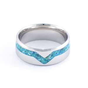 Nemesacél Gyűrű Türkiz Ásvánnyal És Kék Opállal. Vízálló, Karcálló, Anti-Allergén, Egyedi Megrendelésre! - ékszer - gyűrű - kerek gyűrű - Meska.hu