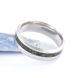 Nemesacél Gyűrű Klorit Ásvánnyal. Vízálló, Karcálló, Anti-Allergén, Egyedi Megrendelésre! - ékszer - gyűrű - kerek gyűrű - Meska.hu