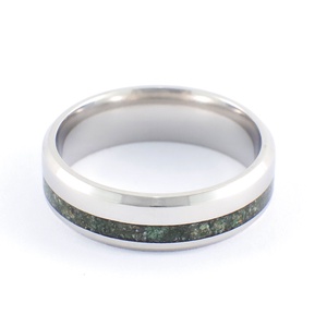 Nemesacél Gyűrű Klorit Ásvánnyal. Vízálló, Karcálló, Anti-Allergén, Egyedi Megrendelésre! - ékszer - gyűrű - kerek gyűrű - Meska.hu