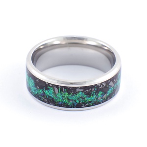 Nemesacél Gyűrű Turmalin, Hematit Ásványokkal És Zöld Opállal. Vízálló, Karcálló, Anti-Allergén, Egyedi Megrendelésre! - esküvő - ékszer - karikagyűrű - Meska.hu