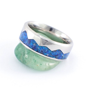 Nemesacél Gyűrű Krizokolla, Lapis Lazuli Ásványokkal És Kék Opállal. Vízálló, Karcálló, Egyedi Megrendelésre! - ékszer - gyűrű - kerek gyűrű - Meska.hu