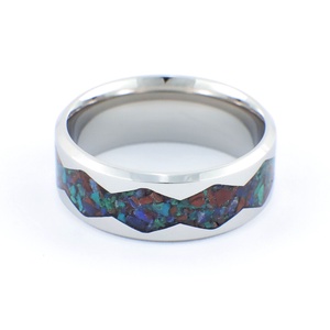 Nemesacél Gyűrű Mahagóni Obszidián, Krizokolla, Lapis Lazuli Ásványokkal. Vízálló, Karcálló, Anti-Allergén - ékszer - gyűrű - kerek gyűrű - Meska.hu