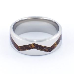 Nemesacél Gyűrű Borostyán Ásvánnyal És Fekete Opállal. Vízálló, Karcálló, Anti-Allergén, Egyedi Megrendelésre! - ékszer - gyűrű - kerek gyűrű - Meska.hu