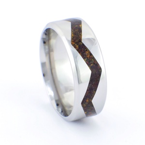 Nemesacél Gyűrű Borostyán Ásvánnyal És Fekete Opállal. Vízálló, Karcálló, Anti-Allergén, Egyedi Megrendelésre! - ékszer - gyűrű - kerek gyűrű - Meska.hu