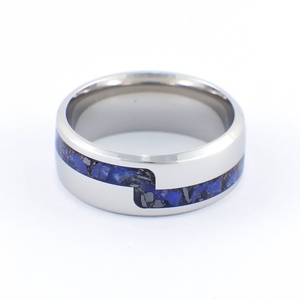 Nemesacél Gyűrű Hematit És Lapis Lazuli Ásványokkal. Vízálló, Karcálló, Anti-Allergén, Egyedi Megrendelésre! - ékszer - gyűrű - kerek gyűrű - Meska.hu