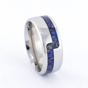 Nemesacél Gyűrű Hematit És Lapis Lazuli Ásványokkal. Vízálló, Karcálló, Anti-Allergén, Egyedi Megrendelésre! - ékszer - gyűrű - kerek gyűrű - Meska.hu