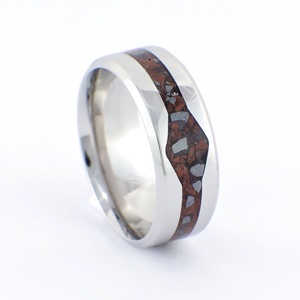 Nemesacél Gyűrű Mahagóni Obszidián És Hematit Ásványokkal. Vízálló, Karcálló, Anti-Allergén, Egyedi Megrendelésre! - ékszer - gyűrű - kerek gyűrű - Meska.hu