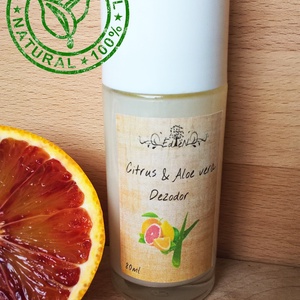 CITRUS-ALOE Aluminium mentes Golyós Dezodor teafával - Meska.hu