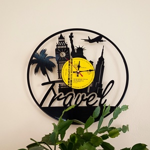 Bakelit falióra Travel  - művészet - bakelit lemezek & kazetták - Meska.hu