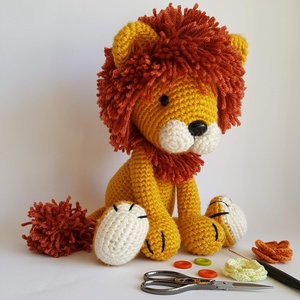 Amigurumi oroszlán - játék & sport - plüssállat & játékfigura - más figura - Meska.hu