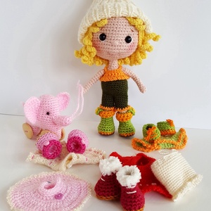 Polly amigurumi baba - játék & sport - baba & babaház - öltöztethető baba - Meska.hu