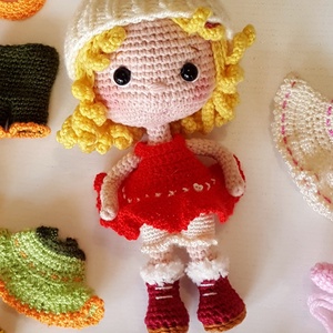 Polly amigurumi baba - játék & sport - baba & babaház - öltöztethető baba - Meska.hu