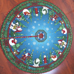 Karácsonyfa szoknya - karácsony - karácsonyi lakásdekoráció - karácsonyfa szoknya, karácsonyfa alátét - Meska.hu