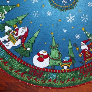 Karácsonyfa szoknya - karácsony - karácsonyi lakásdekoráció - karácsonyfa szoknya, karácsonyfa alátét - Meska.hu