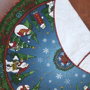 Karácsonyfa szoknya - karácsony - karácsonyi lakásdekoráció - karácsonyfa szoknya, karácsonyfa alátét - Meska.hu