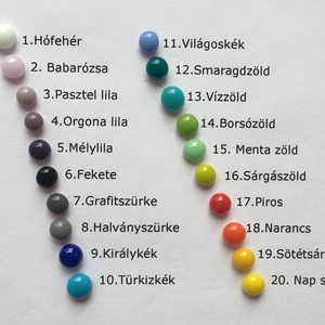 Lógós üveg fülbevaló - city stílus - választható színek - variálható a ruhatáraddal - hétköznap és ünnepnap egyaránt -  - Meska.hu