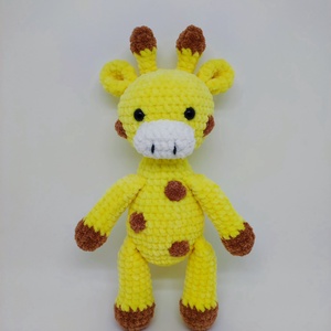 Horgolt plüss zsiráf - Meska.hu