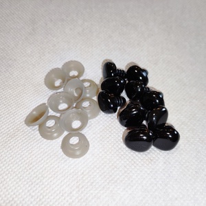 Fekete biztonsági orr amigurumi figurákhoz � 13 � 15 mm (10 db/csomag) - játék & sport - baba & babaház - játékbaba, babakellék - Meska.hu