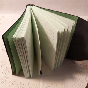 A/6 Grafitszürke velúr, vonalas, puhabőrös notesz - otthon & életmód - papír, írószer - jegyzetfüzet & napló - Meska.hu