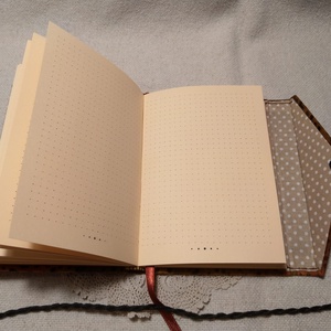 A/6Rozsda színű pöttyös, gombos-zsebes, ponthálós notesz - otthon & lakás - papír írószer - jegyzetfüzet & napló - Meska.hu