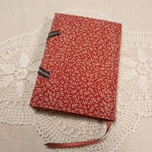 A/6 Piros, virágberakásos, vonalas notesz - otthon & lakás - papír írószer - jegyzetfüzet & napló - Meska.hu