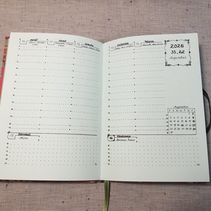 A/5 2026 Határidőnapló kampós, narancs batikolt - otthon & életmód - papír, írószer - naptár & tervező - Meska.hu