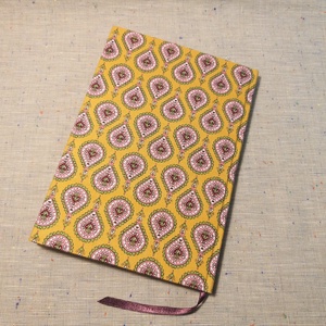 A/5 2026 Határidőnapló okker cseppmintás, tollas - otthon & életmód - papír, írószer - naptár & tervező - Meska.hu