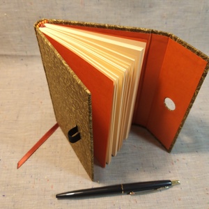 A/6 Barna-arany, vonalas, tollas notesz  - otthon & életmód - papír, írószer - jegyzetfüzet & napló - Meska.hu