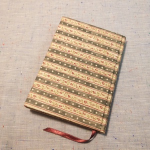 A/6 Zöld, rózsás-pöttyös, vonalas, tollas notesz  - otthon & életmód - papír, írószer - jegyzetfüzet & napló - Meska.hu