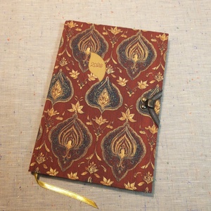 A/5 2026 Határidőnapló kampós, vörös mintás - Meska.hu