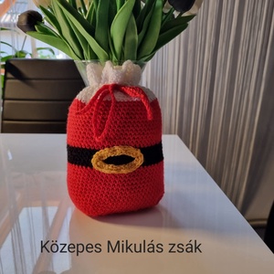 Horgolt Mikulás zsák közepes, Karácsony, Mikulás, Mikulás zsák, Horgolás, Egyedi, kézzel horgolt Mikulás Zsák, amelybe öröm lesz ajándékot rejteni!
Újra és újra használható,..., MESKA