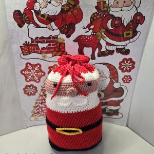 Horgolt mikulás zsák nagy, Karácsony, Mikulás, Mikulás zsák, Horgolás, MESKA